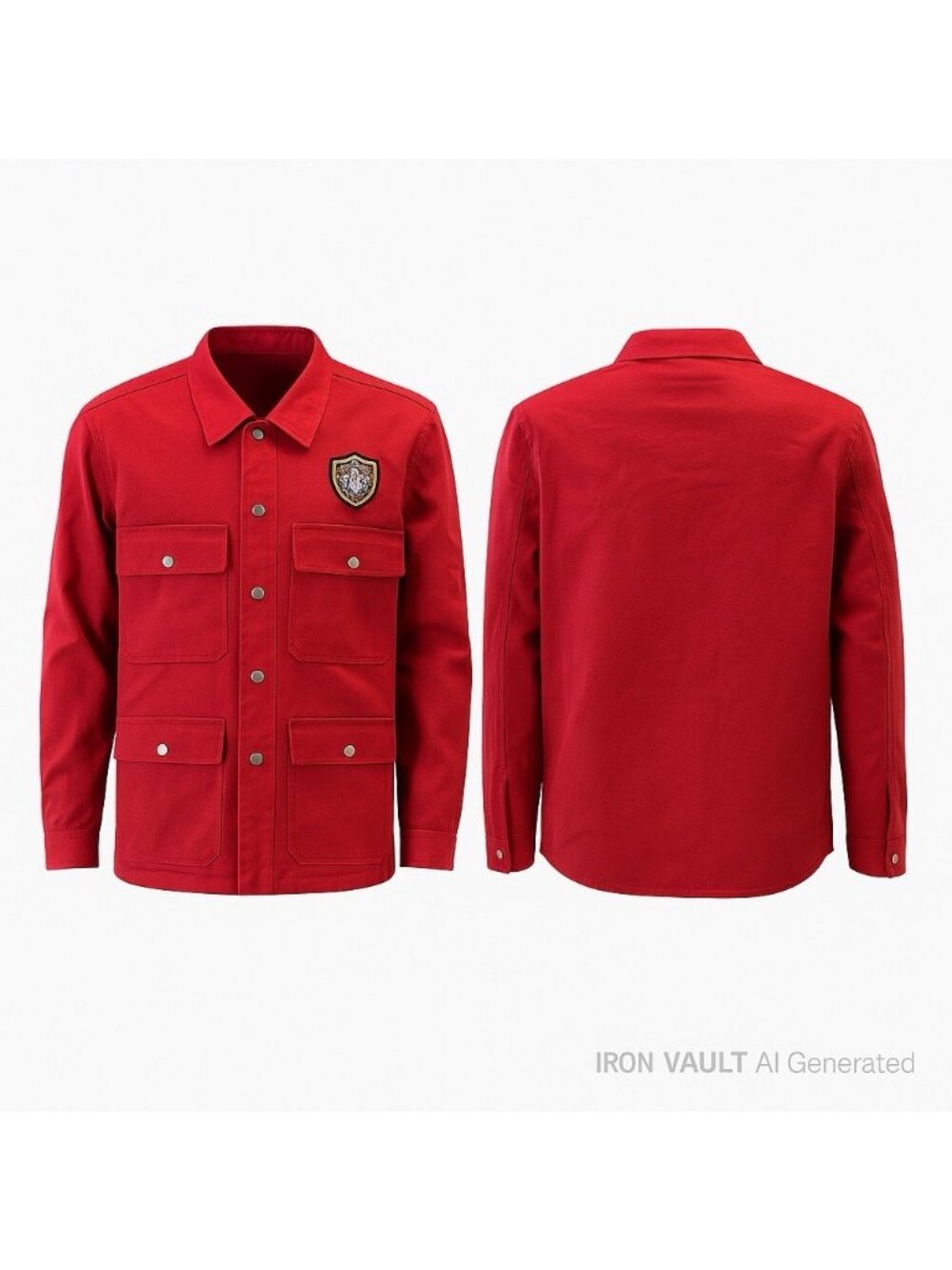 Cordova Diamond Collection Red Lion Crest Jacket XL Button Front NWT